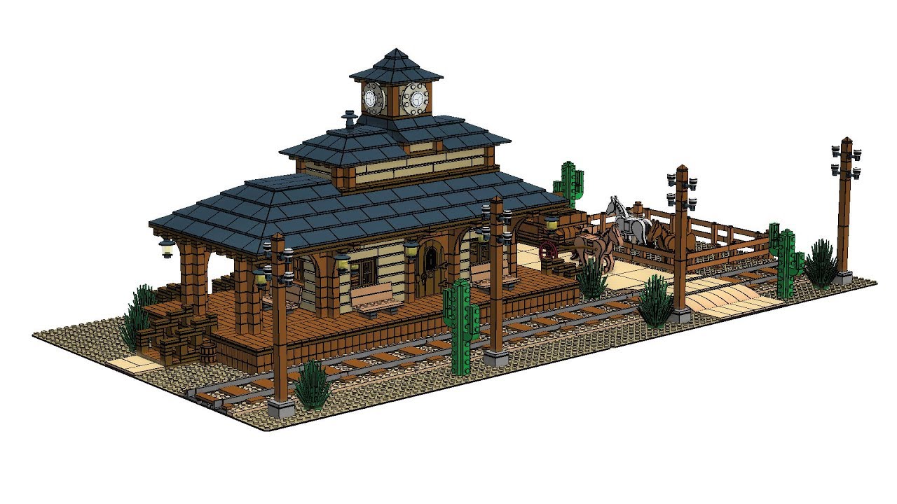 LEGO Train - La Gare - Train Station - Bahnhof - MOC 