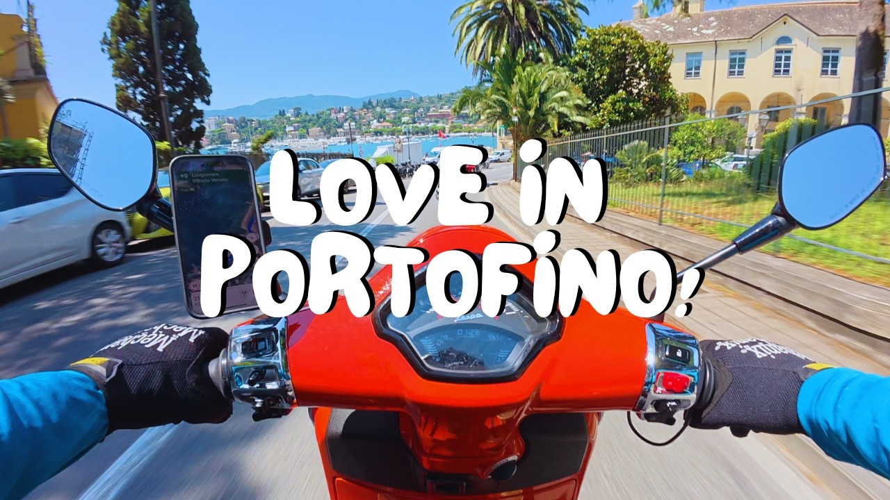 VESPA GTS 300 RIDING THE TWISTY ROADS TO PORTOFINO!