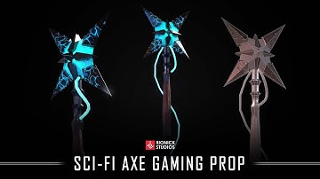 Sci-Fi Axe || Game Prop 3D Model || Rionick Studios