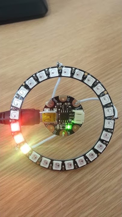 First adafruit project - Gemma with Neopixel ring - YouTube