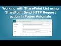 Gambar cover Working with SharePoint List using SharePoint Send HTTP Request action in Power Automate