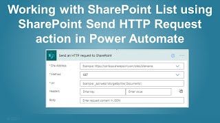 Working with SharePoint List using SharePoint Send HTTP Request action in Power Automate