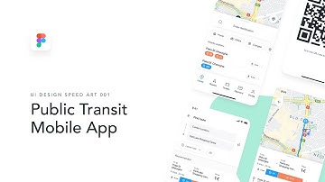 Public Transit Mobile App | Figma UI Design Speed Art #001