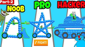 NOOB vs PRO vs HACKER in Draw Joust Game With Oggy And Jack | Oggy Game part-2