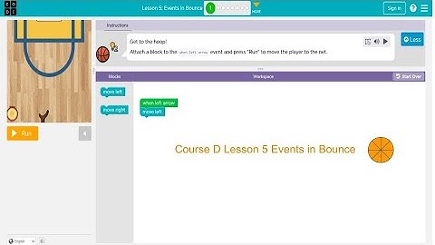 Code.org - Course D Lesson 5 - Events In Bounce | AmoTey Kidz Channel