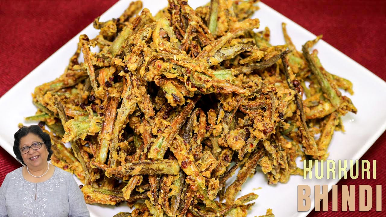 Kurkuri Bhindi - Spicy Crispy Okra Recipe by Manjula | Manjula