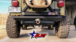 Jeep TJ Fuel Tank Skid Plate Install – 7 Slot Customs - YouTube