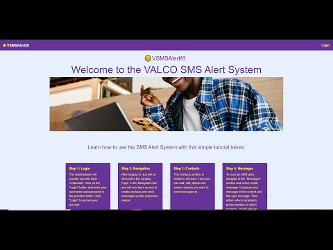 VSMSAlert Web App Demo