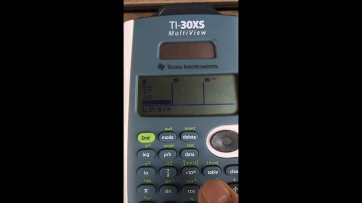 Using the TI-30XS MultiView to enter data and perfrom Statistical calculations