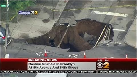 Massive Sinkhole In Brooklyn