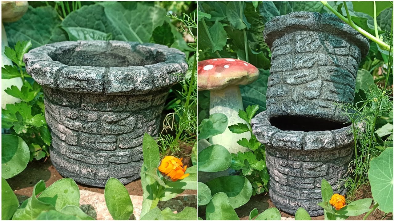 Te enseño a realizar maceta de cemento de una manera muy sencilla