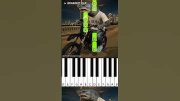 Party Tunes - Brainrot Rap | Piano Tutorial #shorts