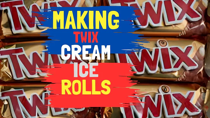 TWIX Cream Ice Rolls | Fried Thailand rolled ice cream with TWIX Chocolate Bar | Satisfying ASMR