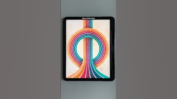 retro poster design #graphicdesign #rainbow #retro #cute #procreate #digitalart #easy #beginner #fun