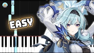 Video thumbnail of "Genshin Impact Demo - "Eula: Flickering Candlelight" - EASY Piano Tutorial & Sheet Music"