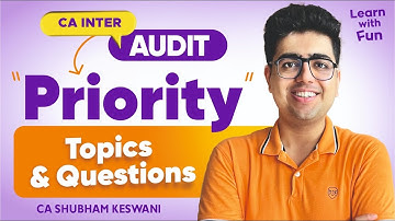 Target 60+ | CA Inter Audit Priority Topics & Questions Sep
