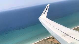 Ryanair B737-800 full take - off Rhodes (RHO) ✈️