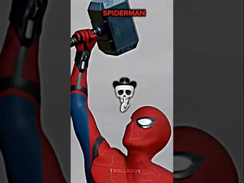 Thor's hammer vs spider man  #skills #spiderman #viral