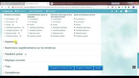 Ajouter un Test dans moodle