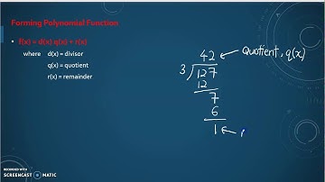 19th video: MAT133 - Solution to Equations - Forming Polynomial Functions