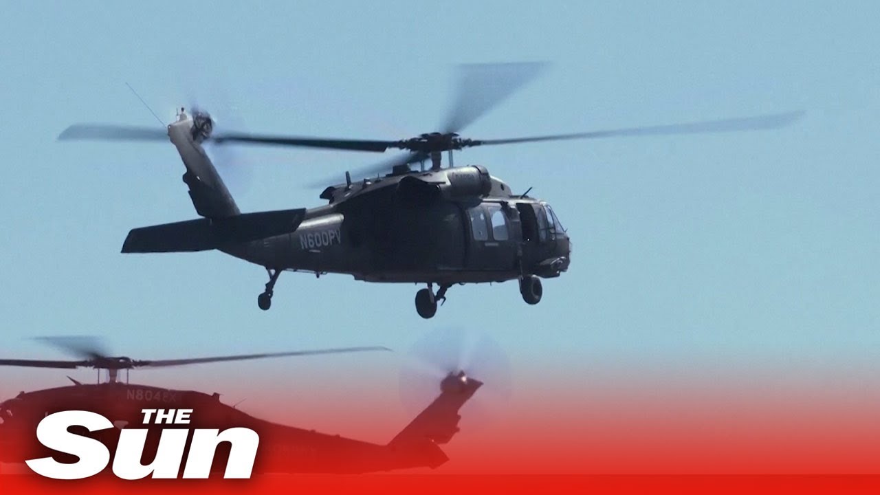 Us Army Black Hawk Helicopters Crash During Routine Training Youtube