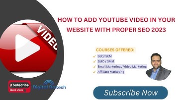 How To Add Youtube Video In Your Website With Proper Seo 2023