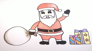 How to Draw Santa Claus Cartoon Easy Step by Step