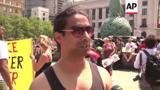 Anti-Trump Protesters March Through Cleveland