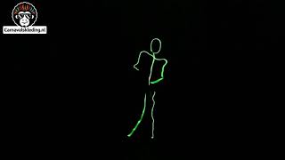 Zwart black light lichtgevende morphsuit