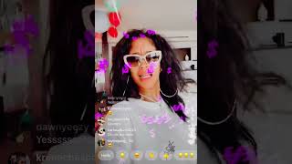 Saweetie live via Instagram