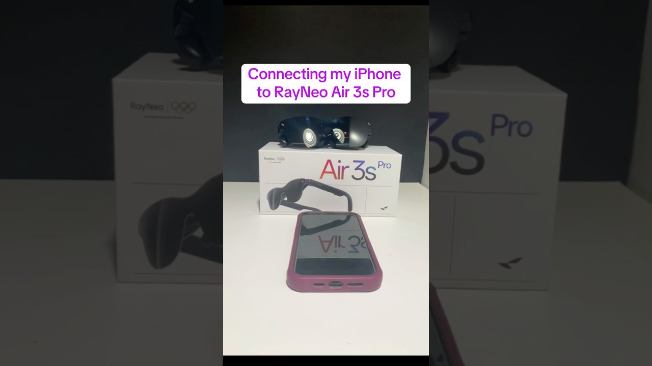 Here is how I connected my iPhone to the RayNeo Air 3S Pro 👓