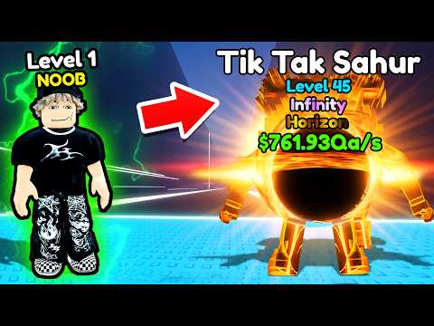 Starting Over as NOOB with MAX LEVEL TIK TAK SAHUR in Be Flash For Brainrots Roblox..