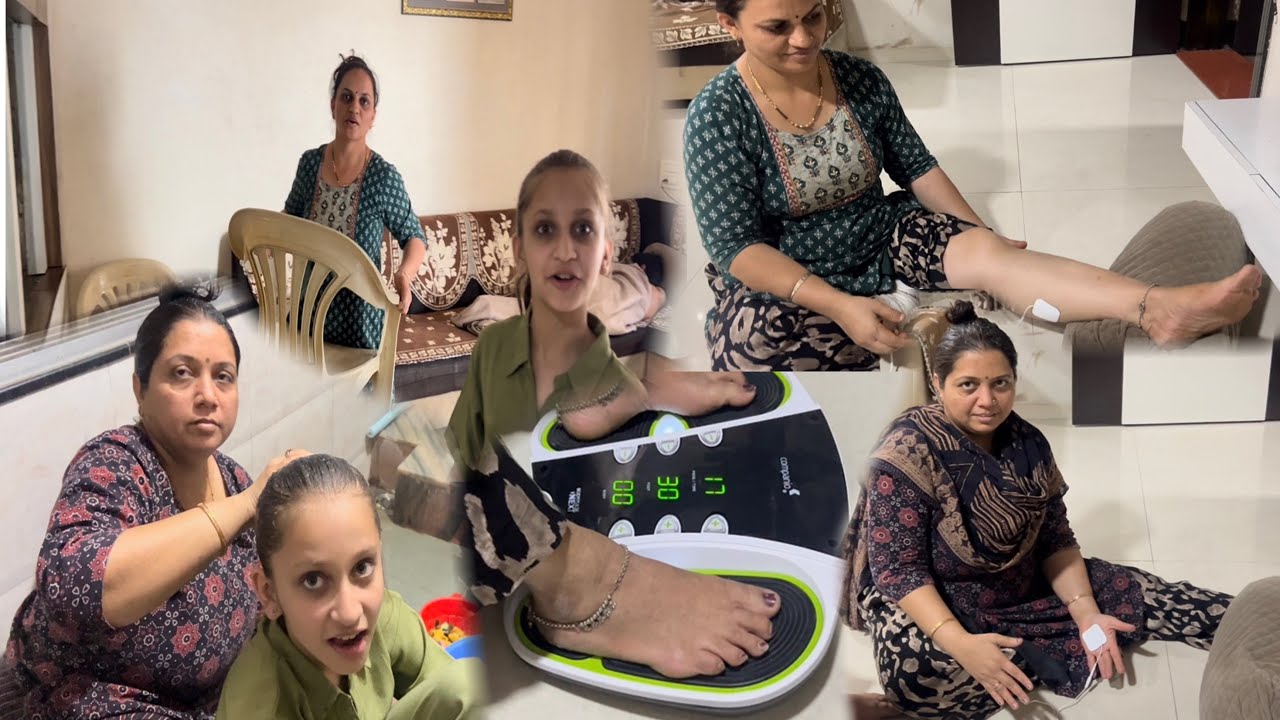 ગુલાબ અને ભાભીને શોર્ટ થેરાપી ચાલુ કરી. ભાભી તો મસીનને ટચ કરીને જ ડરી ગયા.😂😂