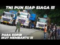 TNI SAMPAI SIAP SIAGA !!! Pengawalan Barang Proyek Jalan Tol Lewat Tanjakan Sitinjau Lauik
