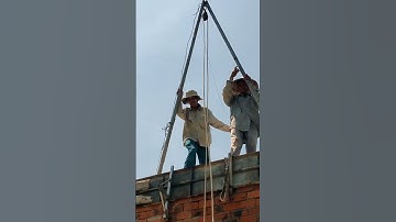 dựng giàn tời để kéo bê tông #shorts#xây dựng