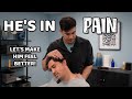 Treating a student with shoulder blade pain  full treatment  cracks with dr tyler