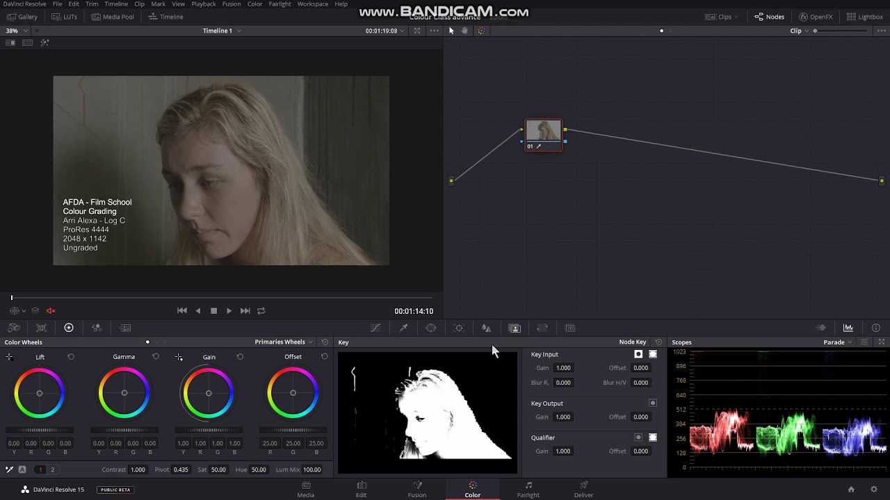 สอนใช้ Davinci Resolve 101 - Colour Grading Layout หน้าตาเครื่องทือย้อม ...