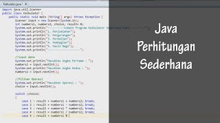 Pemrograman Berorientasi Objek || Program Kalkulator Sederhana menggunakan Java di Textpad
