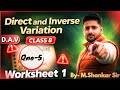 D.A.V|Class-8|Maths|Chapter-4|Direct &amp; Inverse Variation|Worksheet-1|Qno-5|Solution|By-M.Shankar sir
