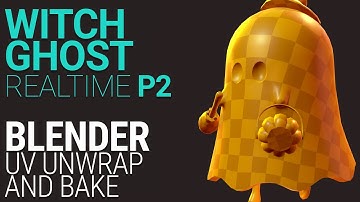 Witch Ghost - UV Unwrap with Blender and Bake Part 2 - Realtime