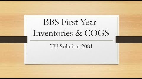 BBS First Year Accountancy 2081 TU Solution Analysis Of Financial Statement Ratio Analysis