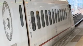 九州新幹線 新玉名駅 800系つばめ401号 到着−発車シーン Kyushu-Shinkansen sakura401 arrival - departure at shin-Tamana st.