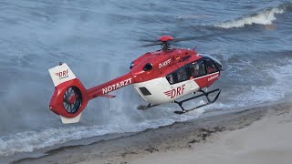 Spectacular Beach Take off | Rescue Helicopter Christoph 47 on the Island Usedom