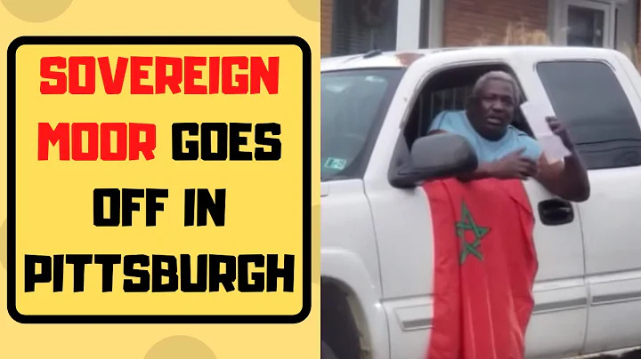 Cittadino sovrano moresco in camion con bandiera sfida la polizia