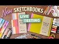 Odd Orange Sketchbooks - Let&#39;s break in! (Sketching, Playing with Art Supplies &amp; Mini Review)