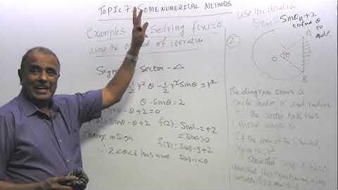 VIDEO 108-topic 7: SOME NUMERICAL METHODS: EXAMPLES ON THE METHOD OF ITERATION.