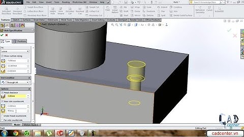 bai 13 lenh hole trong solidworks 2014