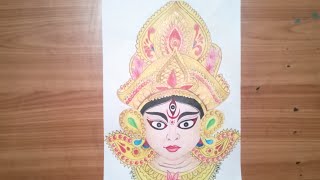 wish you all Happy Durga Puja #artwork # pencil #video #nessan art's