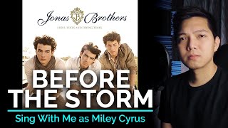 Before The Storm (Male Part Only - Karaoke) - Jonas Brothers ft. Miley Cyrus