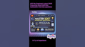 Jan 2025-Cognizant-Interview Questions asked for Automation QA JAVA | SDET/QA Automation